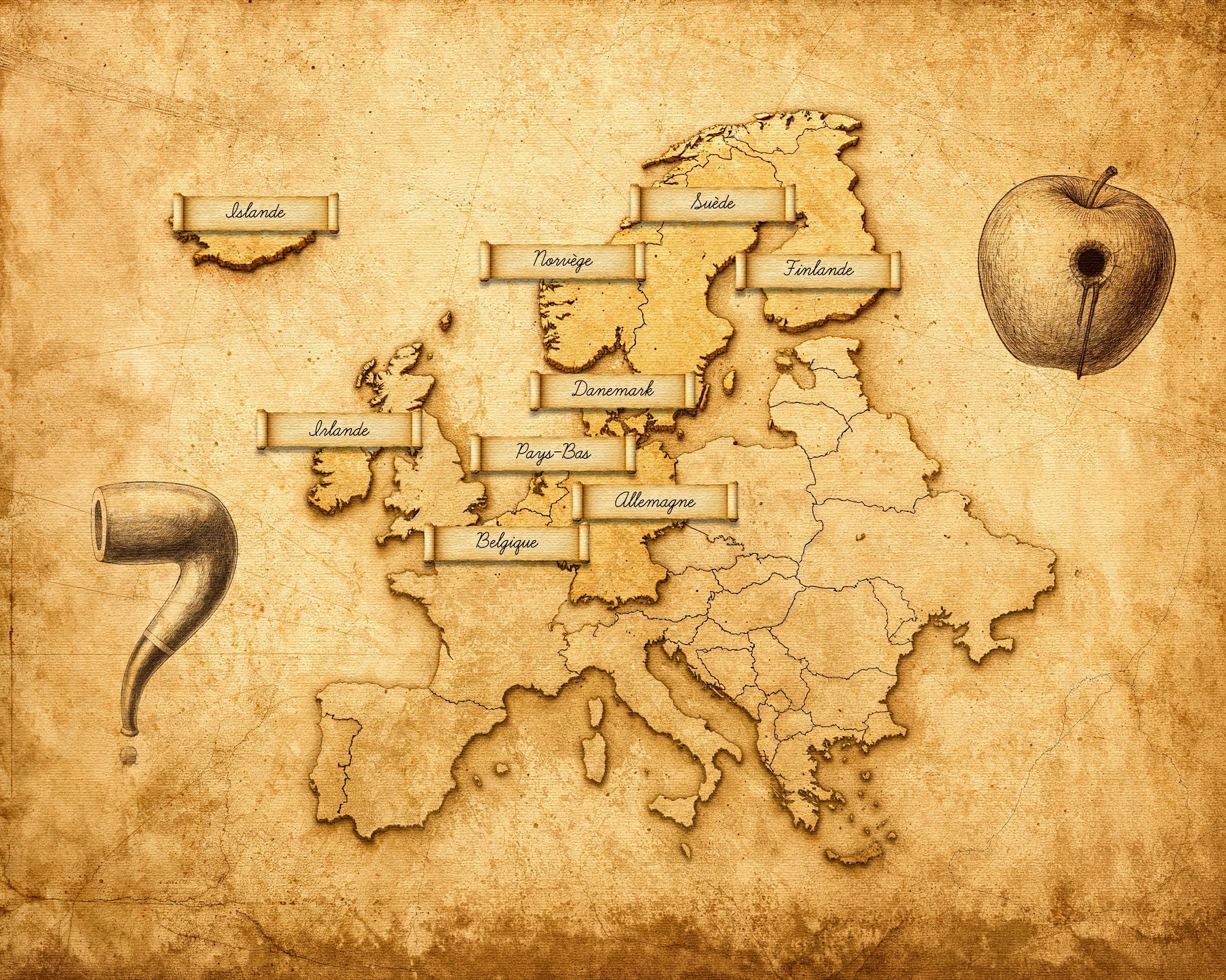 Candidat photo dans un cadre médiéval